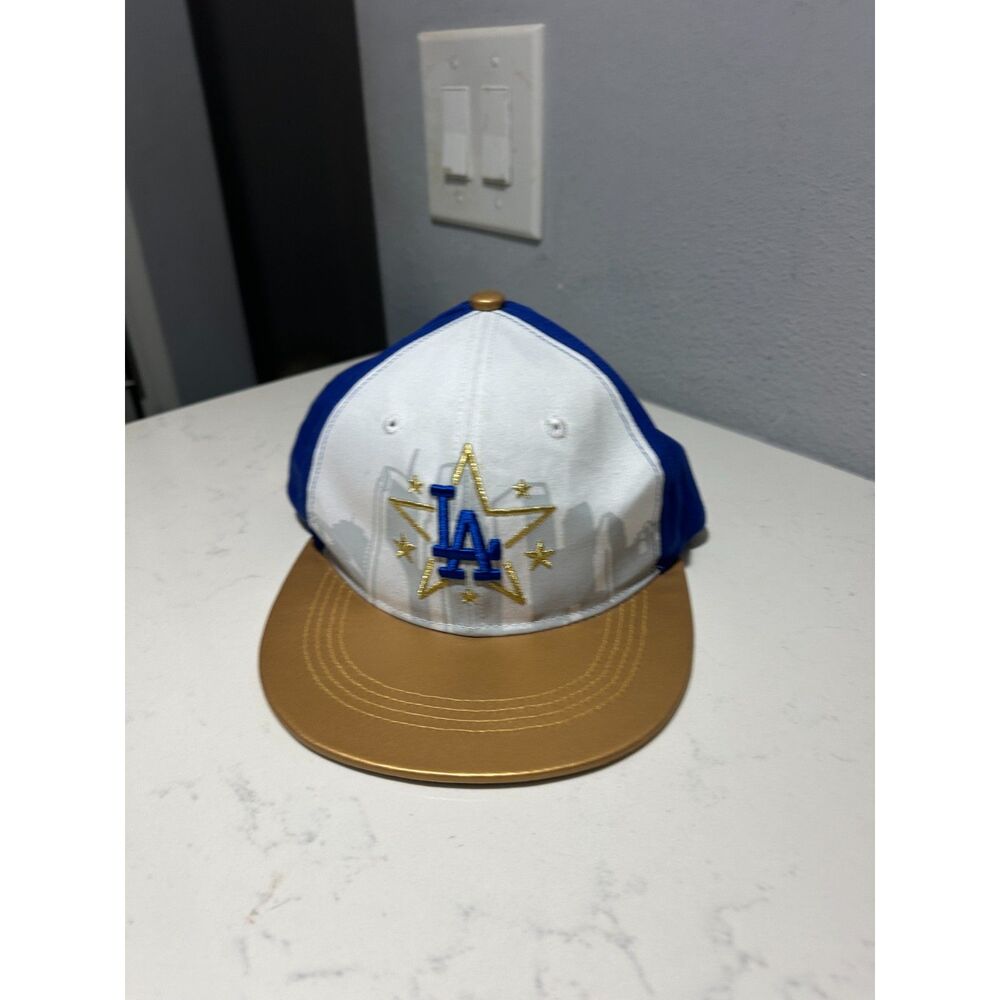 LA Los Angeles Dodgers Baseball Snapback Hat Blue White Gold Star Flat Bill